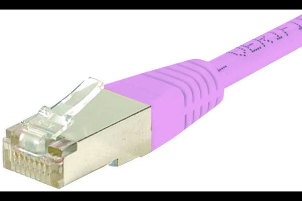 Cordon RJ45 catégorie 6 S/FTP rose - 1 m