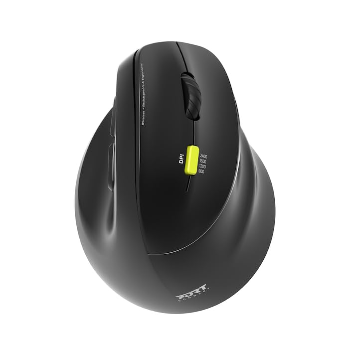PORT DESIGNS Mouse Ergonomic Rechargeable Bluetooth Right Hand