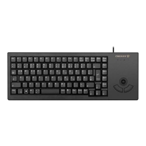 CHERRY Clavier miniature + trackball EU USB noir