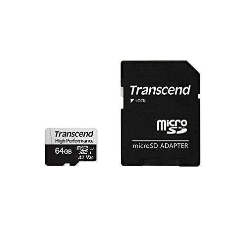 TRANSCEND 64Go microSD avec adaptateur SD UHS-I U3 A2 pour les consoles de jeux portables