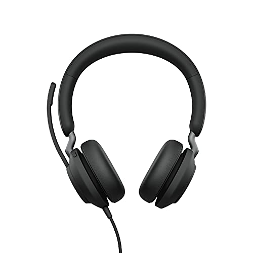 Jabra Evolve2 40, MS Stereo Casque Avec fil Arceau Bureau/Centre d'appels USB Type-A Bluetooth Noir