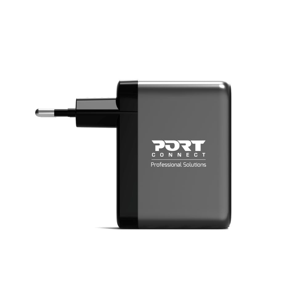 PORT DESIGNS Wall Charger Type-C PD 140W GaN PD 3.1 for MacBook PRO C to C Cable 2m EU