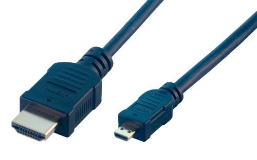 MCL Cable HDMI haute vitesse avec Ethernet type A male / type D male 1 m   (P)