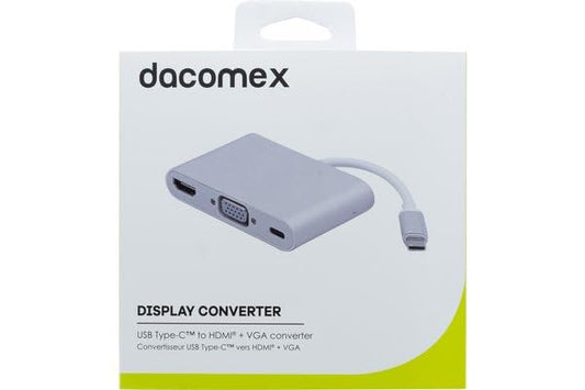 DACOMEX Convertisseur USB 3.1 Type-C vers HDMI + VGA