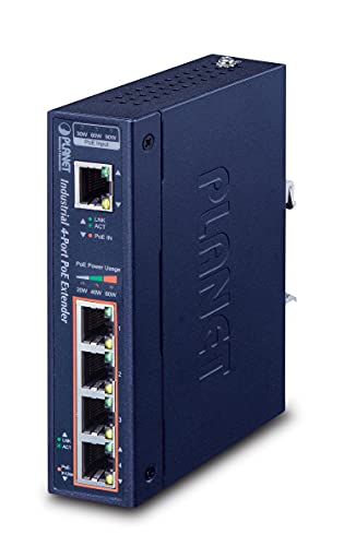 PLANET IPOE-E174 prolongateur réseau Émetteur réseau Bleu 10, 1000, 100 Mbit/s