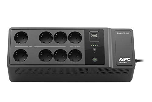 APC Back-UPS BE650G2-GR UPS AC 230V 400Watt 650VA output connectors 8 Black
