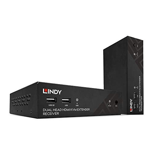 LINDY 100m Cat.6 Dual Head HDMI USB & RS232 Extender