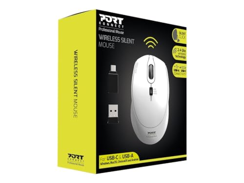 PORT DESIGNS Mouse Office Pro Silent Wired - White