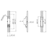 VOGEL S Barre VESA verticale PFS 3304 fixe & inclinable, 80 kg