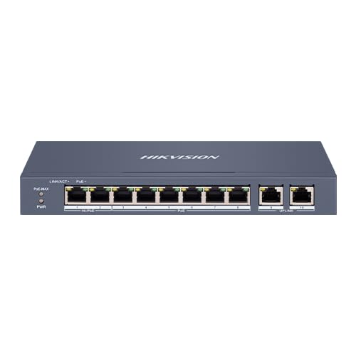 Hikvision DS-3E1310HP-EI 8 Port Fast Ethernet Smart POE Switch