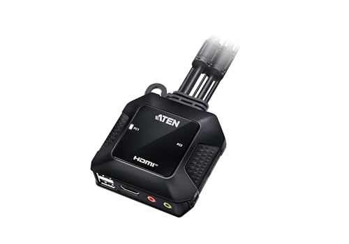 ATEN CS22H commutateur écran, clavier et souris Noir