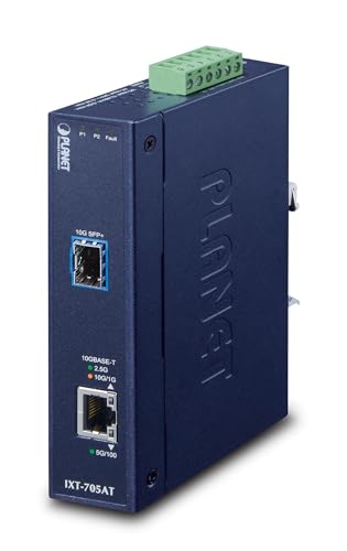 PLANET IXT-705AT convertisseur de support réseau 20000 Mbit/s Bleu