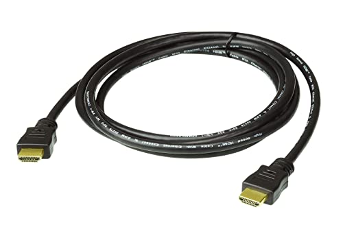 ATEN Câble HDMI True 4K haute vitesse 1 m avec Ethernet - 1 m - HDMI Type A (Standard) - HDMI Type A (Standard) - Compatibilité 3D - Noir