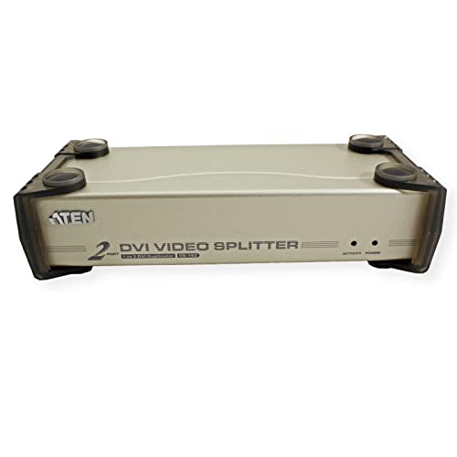 Séparateur DVI/audio 2 ports - DVI - 2x DVI-I - 1920 x 1200 pixels - Noir - Argent - Métal - Full HD