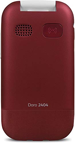 Doro 2404 Clapet Double Sim Rouge / Blanc