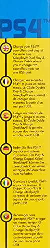 LEXIP X STEELPLAY Cable Dual Play & Charge Pour Manettes Noir PS4