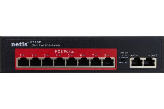 STONET P110C Switch 10p 10/100 dont 8 PoE+