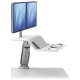 FELLOWES STATION ASSIS-DEBOUT LOTUS RT DOUBLE - BLANC