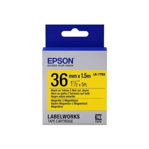 EPSON Label Cartridge LK-7YB2 Magnetic Black/Yellow 36mm (1,5m)