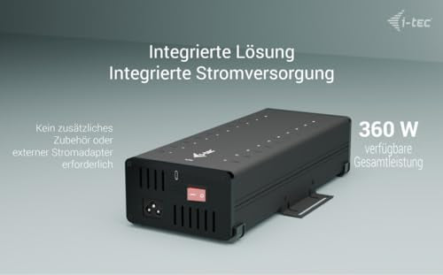 I-TEC USB-C/USB-A Metal Charging+Data HUB 15W per port 20x USB-C integrated power adapter 360W