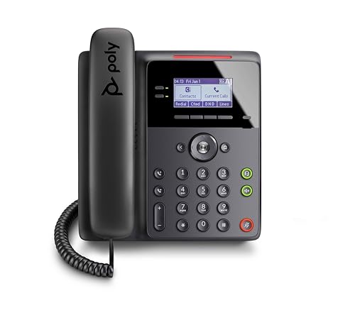 HP Poly Edge B20 IP Phone and PoE-enabled téléphone fixe Noir 2 lignes LCD