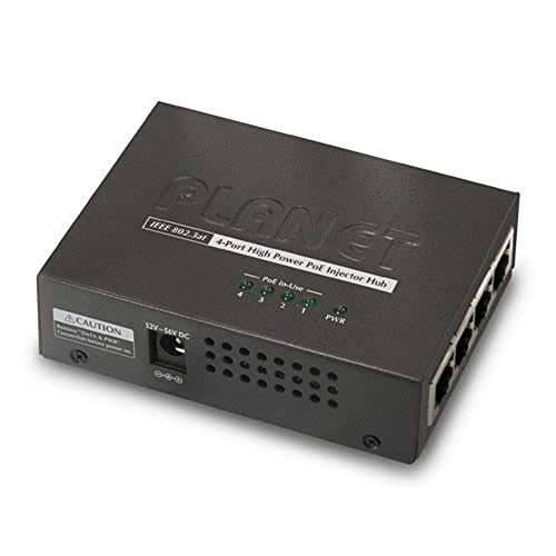 Planet HPOE-460 mini injecteur 4 ports poe 802,3at 120W