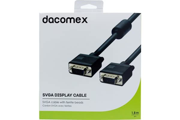 DACOMEX Cordon SVGA avec ferrites - 1,8 m