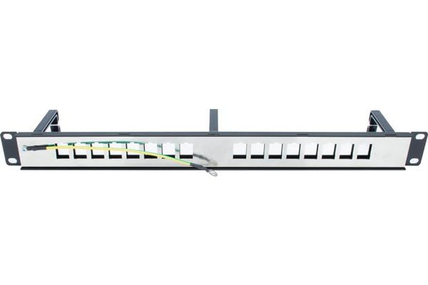 DEXLAN PANNEAU 1U 16 PORTS STP KEYSTONE AVEC 3 ANNEAUX