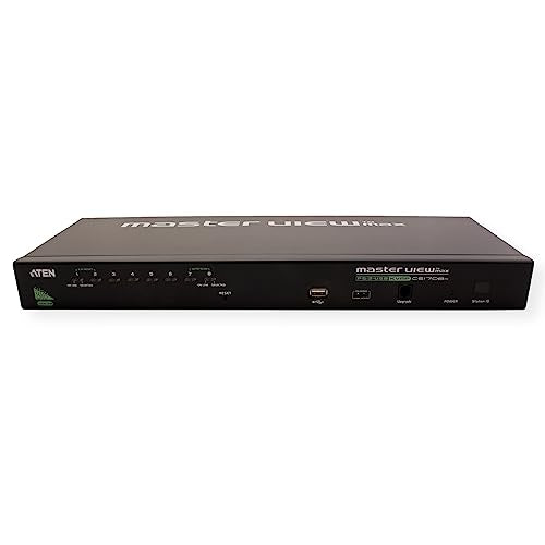 ATEN 8-Port PS/2-USB VGA KVM Switch with Daisy-Chain Port and USB Peripheral Support