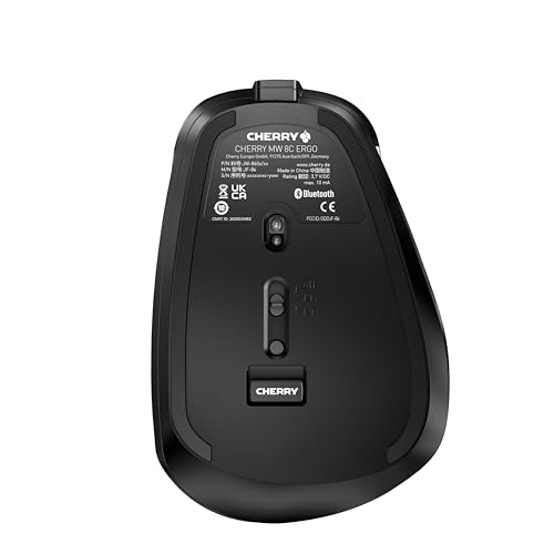 CHERRY Souris MW 8C ERGO sans fil USB & Bluetooth noire/argent rechargeable