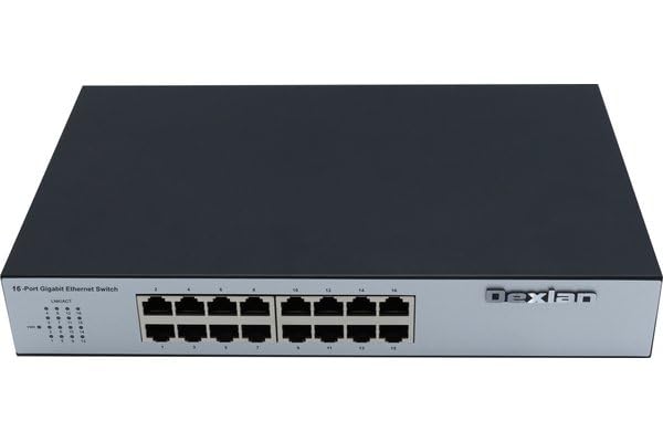 DEXLAN SWITCH 16 Port Gigabit Rackable Fanless