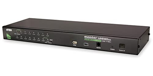 ATEN CS1716A-AT-G commutateur écran, clavier et souris Grille de montage Noir