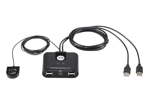 ATEN US224 commutateur écran, clavier et souris Noir