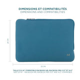 MOBILIS Housse Skin Sleeve pour ordinateur 12.5-14" - Bleu prusse, Gris