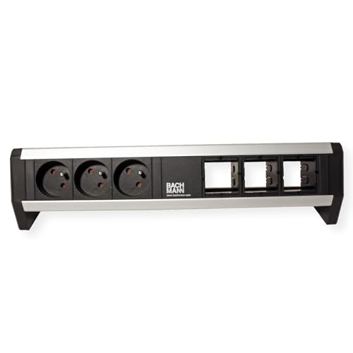 BACHMANN Bandeau modulaire DESK 1 3 prises + 3 emplacements