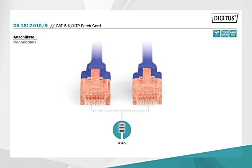 Digitus DK-1612-010/B câble de réseau Bleu 1 m Cat6 U/UTP (UTP)