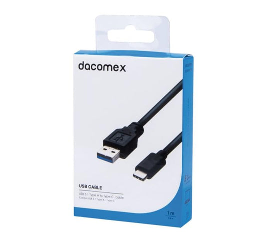 DACOMEX Cordon USB 3.1 Gen1 Type-A - Type-C - 1 m