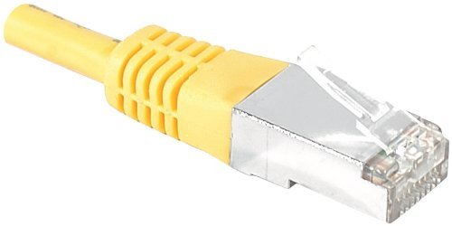 Cordon RJ45 catégorie 6 S/FTP jaune - 0,5 m