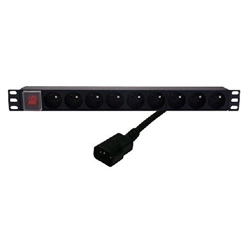 MCL Reglette electrique rackable 9 prises avec terre 16A cable C14