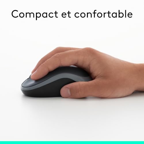 LOGITECH M185 Mouse optical wireless 2.4 GHz USB wireless receiver blue