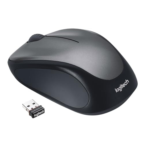 LOGITECH M235 Mouse right-handed optical wireless 2.4 GHz USB wireless receiver grey