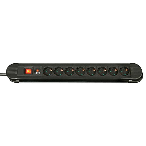 LINDY Mains 8 way gang socket with on/off Switch 3500W with overvoltage protection