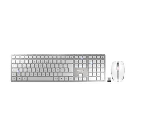 CHERRY Pack clavier & souris DW 9100 sans fil blanc/argent