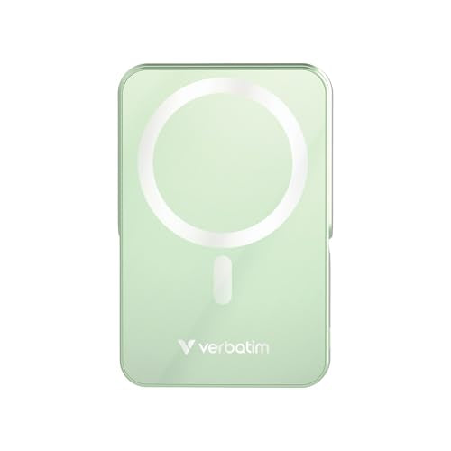 VERBATIM CHARGE N GO POWER BANK WITH STAND MAGNETIC WIRELESS 10000MAH - GREEN WCF (P)