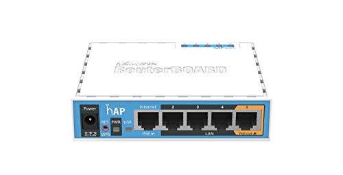 Mikrotik hAP Blanc Connexion Ethernet, supportant l'alimentation via ce port (PoE)