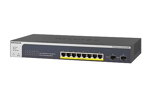 NETGEAR GS510TPP Switch smart 8P Gigabit PoE+ & 2 sfp 190W