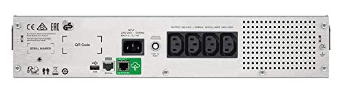 APC Smart-UPS C UPS rack-mountable AC 230V 600Watt 1000VA USB serial output connectors 4 2U Black with APC SmartConnect