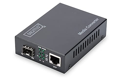 Digitus DN-82130 convertisseur de support réseau 1000 Mbit/s Noir