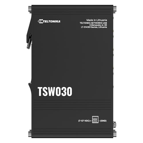 Teltonika NETWORKS TSW030 8-Port Ethernet Switch Non-géré Fast Ethernet (10/100) Noir