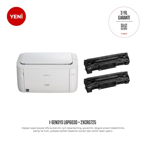 CANON i-SENSYS LBP6030B Printer Mono laser A4 - BUNDLE + 2 TONERS CRG725